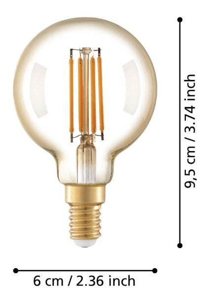 BULB-E14-LED G60 4W 2200K AMBER | 110061