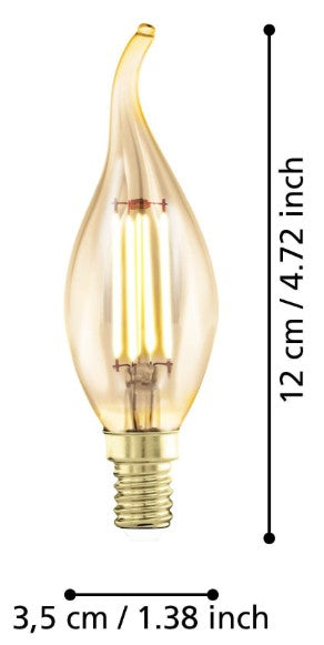 BULB-E14 WIND CANDLE 4W AMBER 1700K | 110071