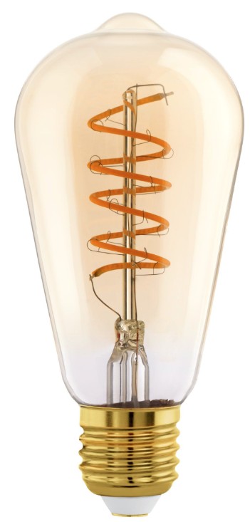 BULB-E27-LED ST64 4W 2200K AMBER SPIRAL | 110077