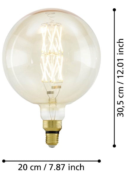 BULB-E27-LED G200 8W AMBER 2100K | 110112