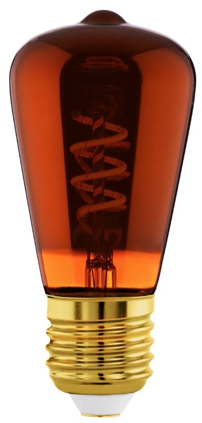 E27 LED ST48 RED CORKSCREW FILAMENT BULB WW | 110199