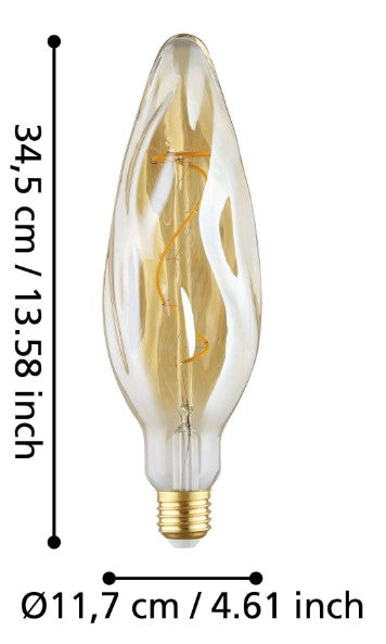 LM-E27-LED CF117 4W AMBER 1 STK | 110279