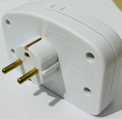 2 GANG EURO TRAVEL ADAPTER WITH 2 USB | 1672