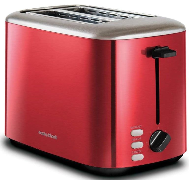 MORPHY RICHARDS EQUIP 2 SL TOASTER RED | 222066