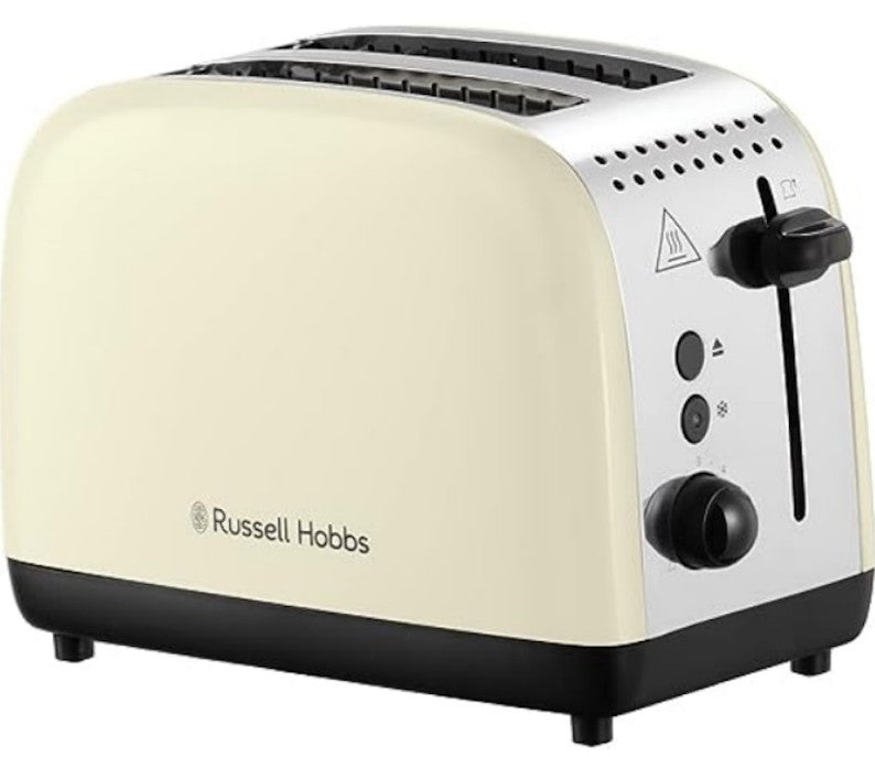 RUSSELL HOBBS 2 SLICE TOASTER CREAM-ST STEEL | 26551