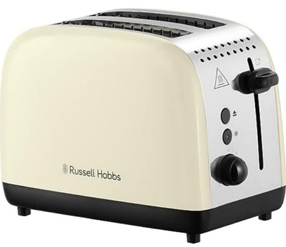 RUSSELL HOBBS 2 SLICE TOASTER CREAM-ST STEEL | 26551