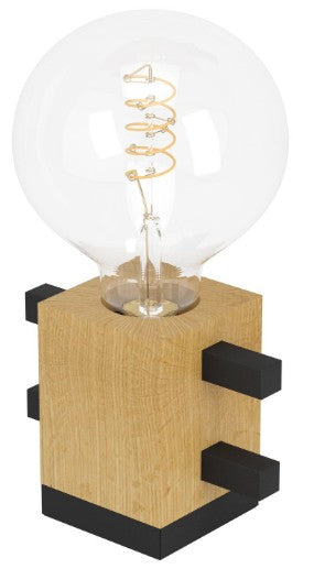 TL/1 E27 BLACK/WOOD 'LEVANTARA' | 390193