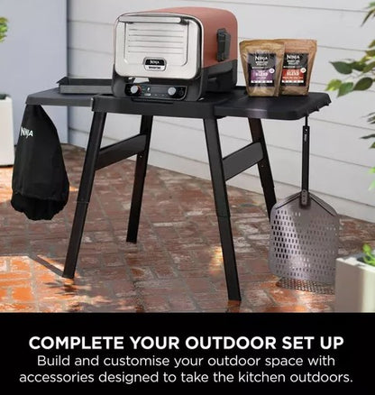 NINJA WOODFIRE ADJUSTABLE STAND AND SIDE TABLE  | 4718J800EUUK