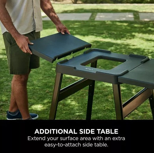 NINJA WOODFIRE ADJUSTABLE STAND AND SIDE TABLE  | 4718J800EUUK