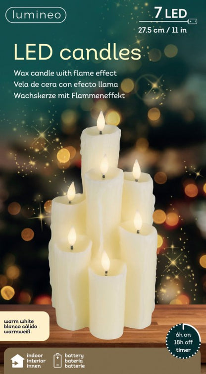 LED DRIP CANDLE WAX FIRE FLAME BO  | 481705