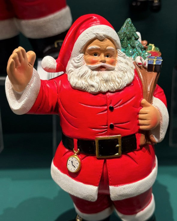 SANTA POLYRESIN STANDING GIFTBAG | 703738
