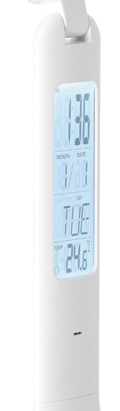 DIMMABLE DESK LAMP WITH ALARM CLOCK WHITE | 75709