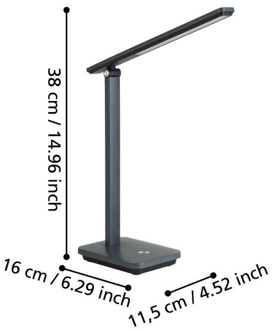 LED-CCT-TL M.TOUCH GRAU/SW 'INIESTA' | 900957