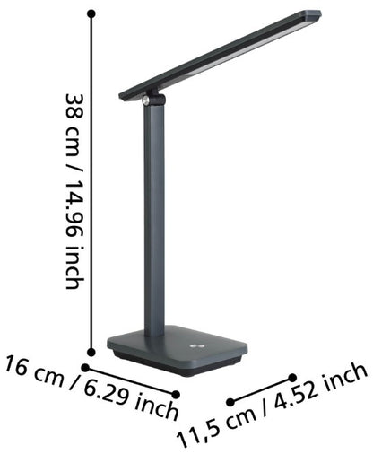 LED-CCT-TL M.TOUCH GRAU/SW 'INIESTA' | 900957