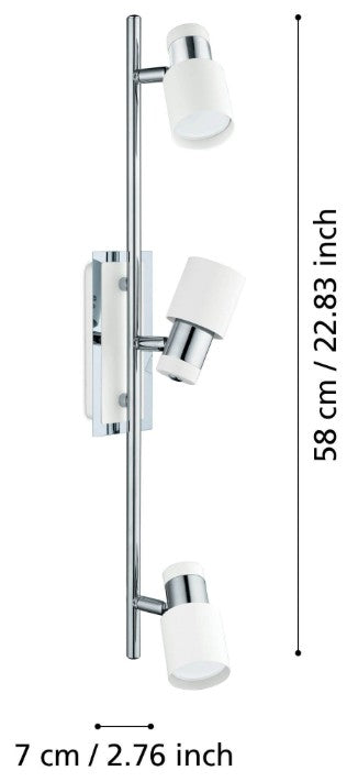 3-LIGHT CHROME/WHITE 'DAVIDA | 92086