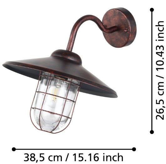 OL-WL/1 E27 COPPER-ANTIQUE 'MELGOA' | 94863