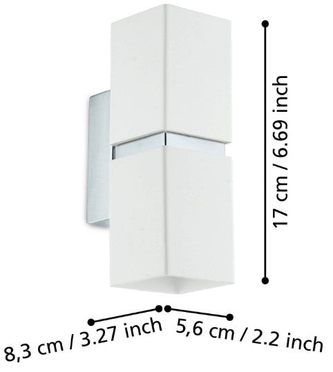 WL/2 GU10 CHROME/WHITE 'PASSA' | 95377