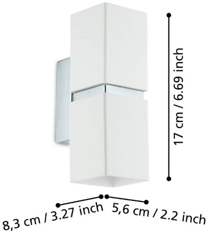 WL/2 GU10 CHROME/WHITE 'PASSA' | 95377
