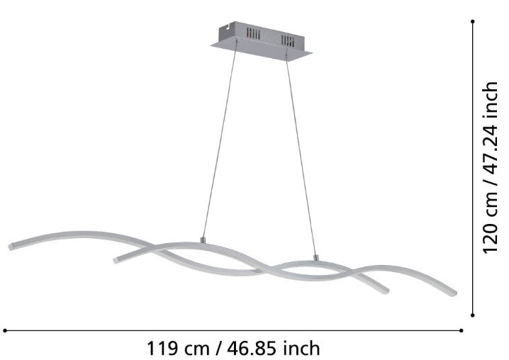 LED-HL L-1200 CHROM/WEISS 'LASANA 2' | 96104