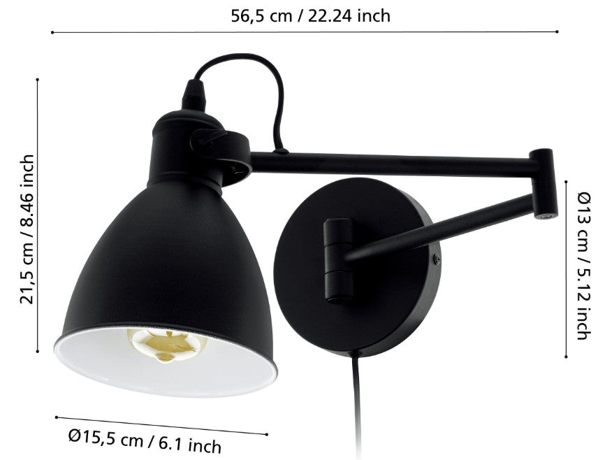 WL/1 E27 BLACK 'SAN PERI' | 97886