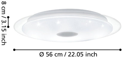 LED-CL Ø560 WHITE/CRYSTAL-EFF.'LANCIANO | 98324