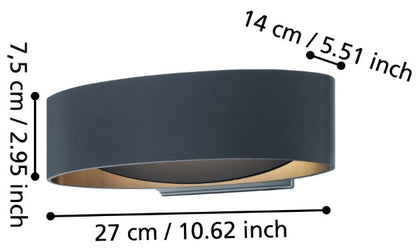 OD-LED-WL ANTHRACITE 'CHINOA' | 98711