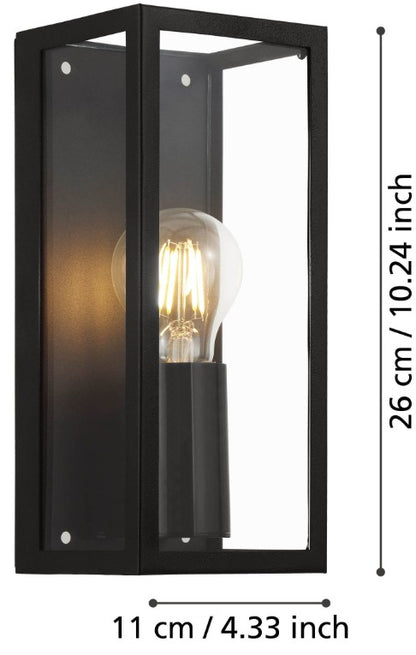 WL/1 E27 BLACK/CLEAR 'AMEZOLA' | 99123