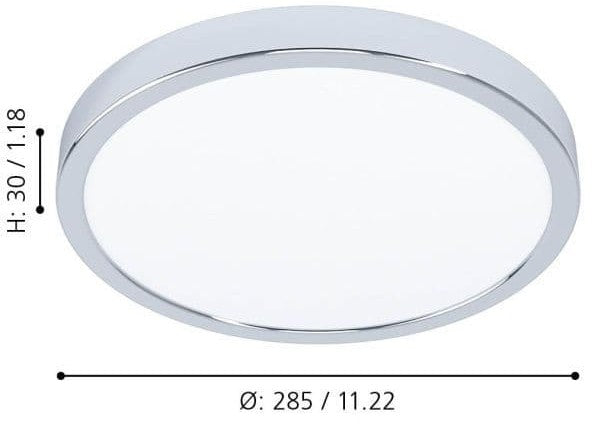 LED-CL Ø285 CHROME 3000K 'FUEVA 5' | 99266