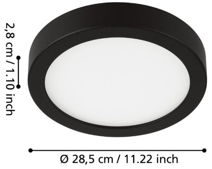 LED-DL Ø285 BLACK 3000K 'FUEVA 5' | 99267