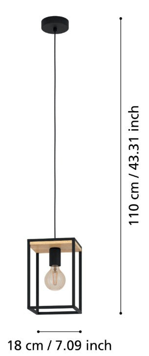 HL/1 E27 SCHWARZ/HOLZ 'LIBERTAD' | 99795