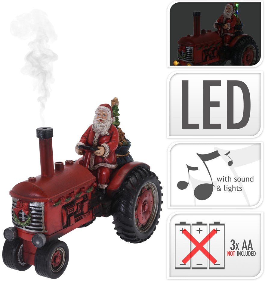 SANTA ON TRACTOR 28CM | ACD003050