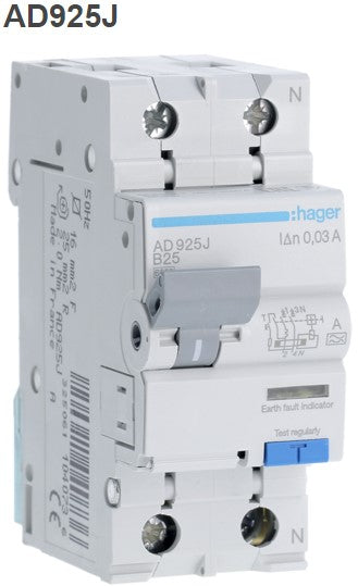 RCBO 1P+N 6KA B 25AMP 30MA | AD925J