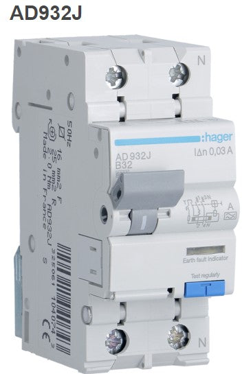 RCD MCB 32A 4.5KA 30 MA AC | AD932J