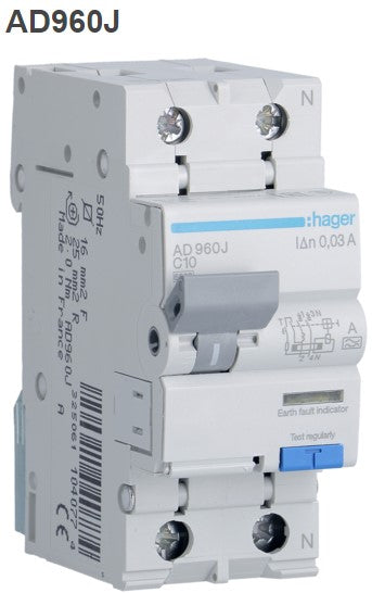 RCBO 1P+N 6KA C 10AMP 30MA | AD960J