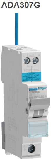 6A 6KA 1M RCBO B TYPE | ADA307G