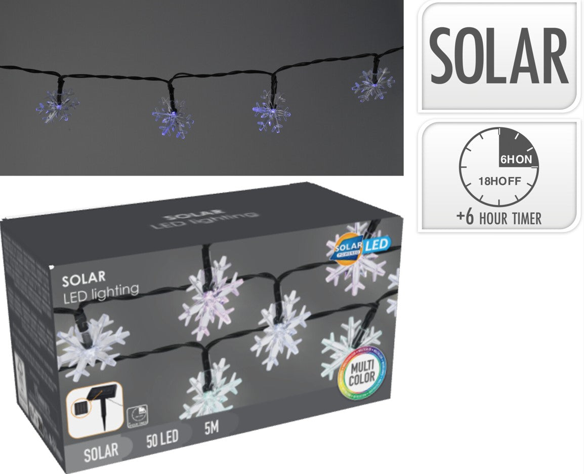 SOLAR LIGHT SNOWFLAKE 50LED | AEX100520