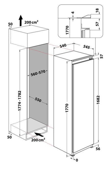 WHIRLPOOL  INTEGRATED TALL UPRIGHT FREEZER | AFB18432