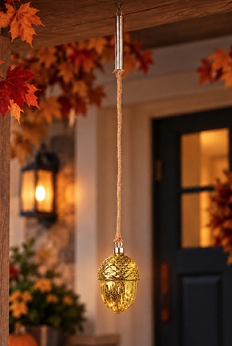 14CM BO GLASS HANGING ACORN LIGHT | AL251221OL