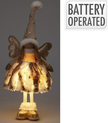 ANGEL GIRL W LED 50CM GOLD | AMA000530