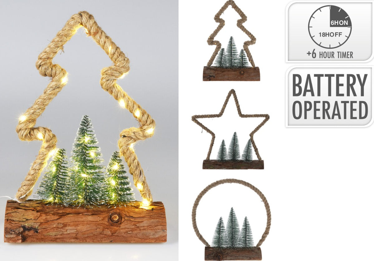 XMAS FIGURE JUTE 30LED | AMZ103710