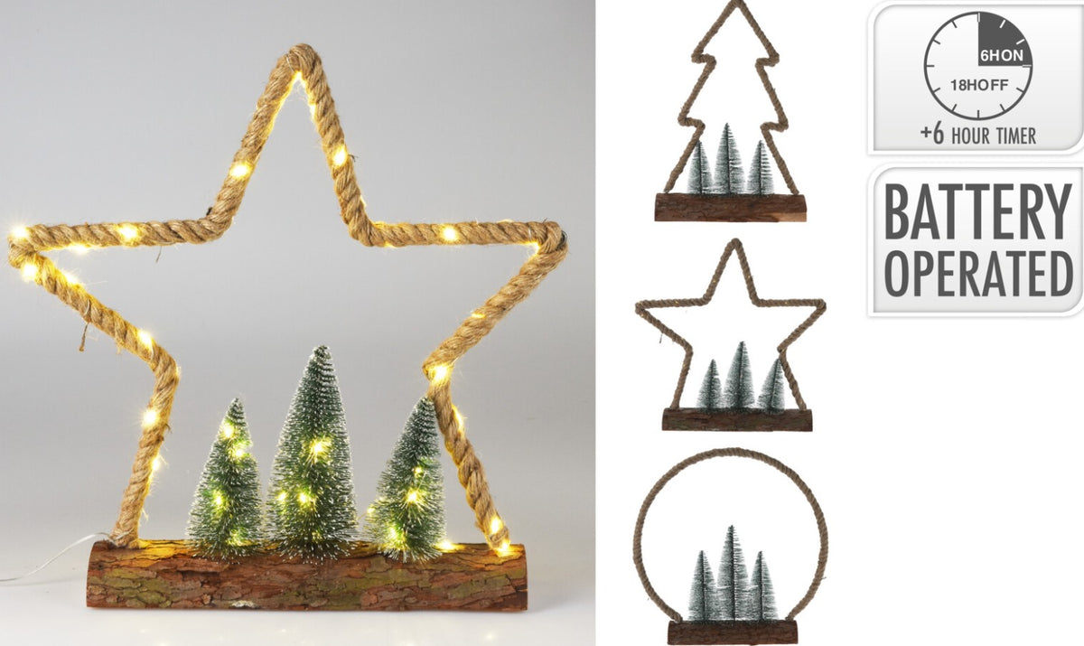 XMAS FIGURE JUTE 45LED B/O | AMZ103720