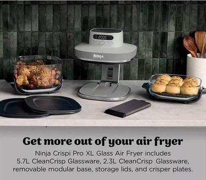 NINJA CRISPI PRO 7 IN 1 GLASS AIR FRYER BONE | AS101UKLG