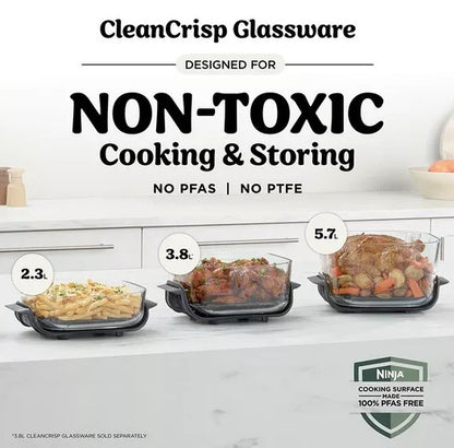 NINJA CRISPI PRO 7 IN 1 GLASS AIR FRYER BONE | AS101UKLG