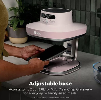 NINJA CRISPI PRO 7 IN 1 GLASS AIR FRYER ROSE | AS101UKRS