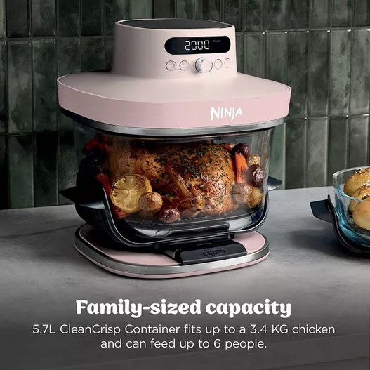 NINJA CRISPI PRO 7 IN 1 GLASS AIR FRYER ROSE | AS101UKRS