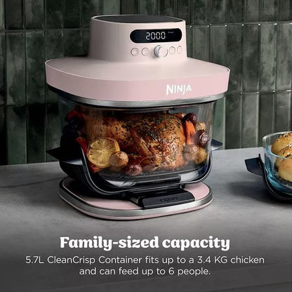 NINJA CRISPI PRO 7 IN 1 GLASS AIR FRYER ROSE | AS101UKRS