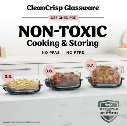 NINJA CRISPI PRO 7 IN 1 GLASS AIR FRYER ROSE | AS101UKRS