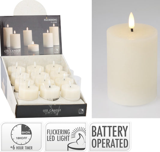 LED CANDLE 75X100MM IVORY | AX5441100