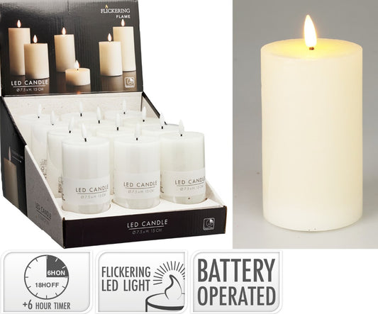 LED CANDLE 75X125MM IVORY | AX5441110