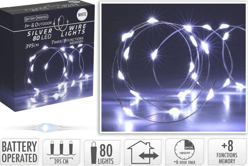 SILVER WIRE 80LED IP44 WHITE | AX9730720